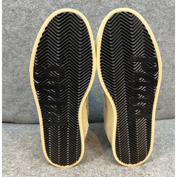 P448 Jack Macrame Women Gray & Nude Suede Woven Lace Up Sneakers Size EU 40 - Picture 9 of 9